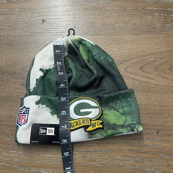 New Era NFL Green Bay Packers Ink Die Knit Hat Beanie Cap OSFM Football Logo - Picture 6 of 6